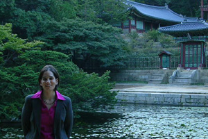 Alison Nagy, Incoming Study Abroad Advisor, at Changdeokgung Palace in Seoul.